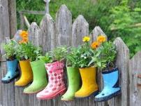 Reuse old rubber boots